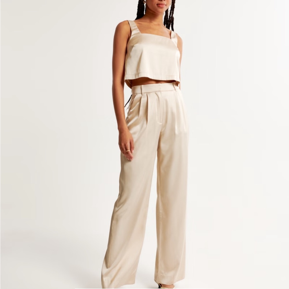 Abercrombie satin trouser